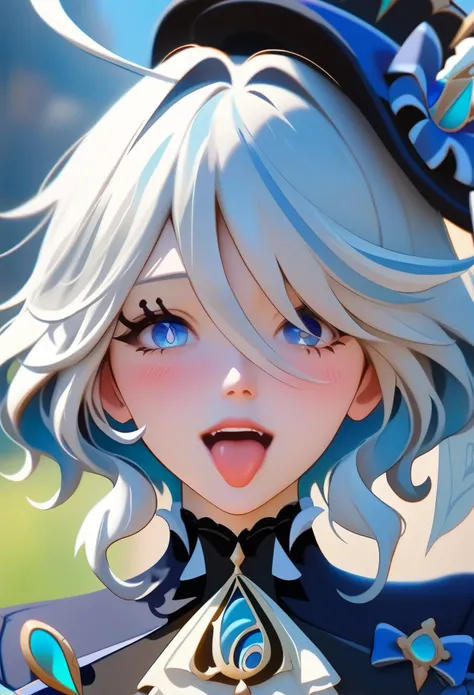 score_9, score_8_up, score_7_up,source_anime, high res image,masterpiece,best quality,girl,cute face,clear skin,furina_genshin,blushes,ahegao,