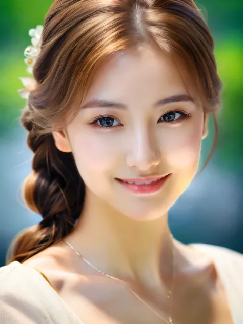 ((highest quality)), ((masterpiece)), (detailed), Head to knees angle, Perfect Face, Perfect body, Light brown hair, Beautiful Skin, A beautiful Russian and Korean woman, (masterpiece:1.3), (8k, Photorealistic, Raw photo, Best image quality: 1.4), (Random ...