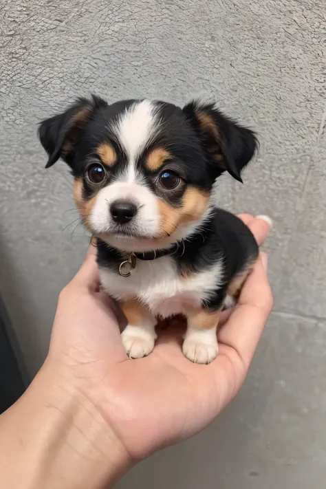 A cute dog that is small enough to fit in the palm of your hand、