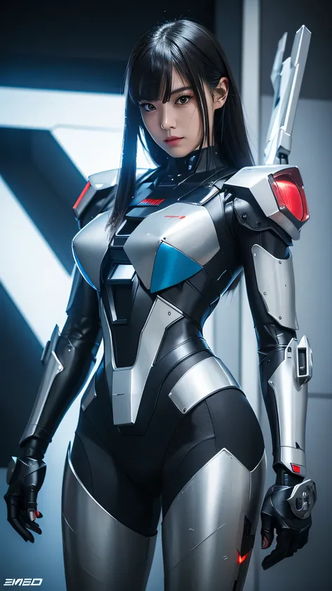 Textured skin, Super Detail, high details, High quality, Best Quality, hight resolution, 1080p, hard disk, Beautiful,(Gundam),beautiful cyborg woman,Mecha Cyborg Girl,Battle Mode,Girl with a Mecha Body,She wears a futuristic Gundam mecha,A powerful cyborg ...