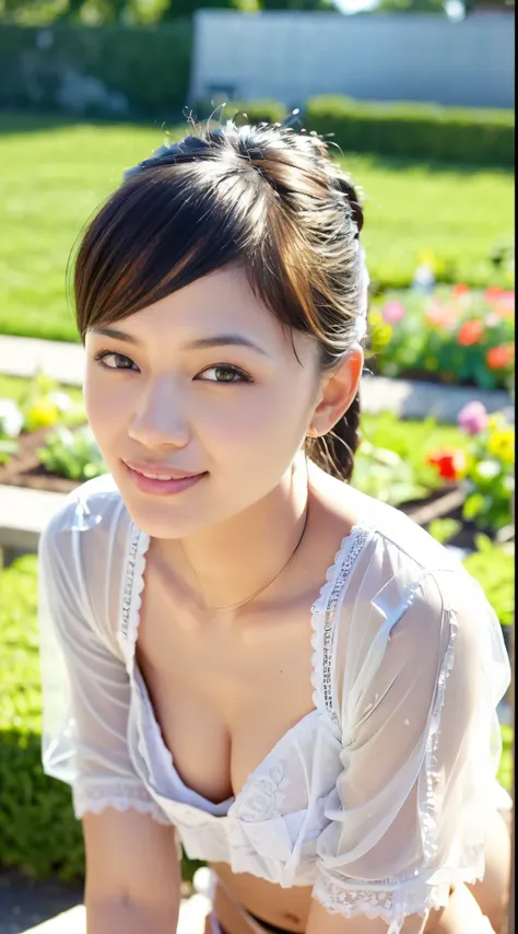 Fashion Model 1， [[[[Cleavage close-up]]]], [[[[rapeseed]]]], [[[[shoulder]]]], Perfect Eyes, Perfect Iris，Perfect Lips，Perfect Teeth，Perfect Skin，White skin，High Dynamic Range，Movie Girl，(Delicate face)，(Highly defined face)，(((See-through casual underwea...
