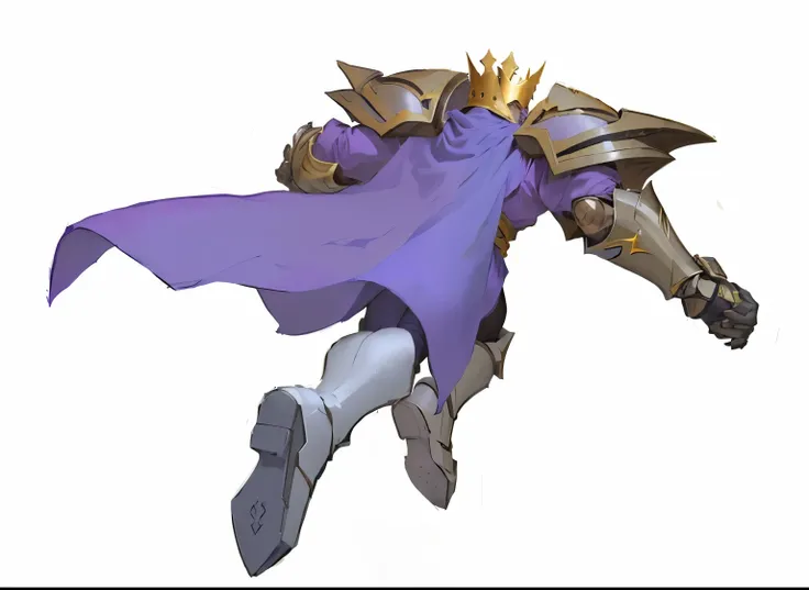 a cartoon of a man in a purple cape and a yellow crown, final fantasy tactics character, alphonse fly, lance, alphonse, ozymandias, alfric overguard, heroic masculine pose, concept art of omegamon, a human male paladin, villain pose, male holosmith, gungni...