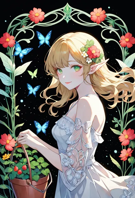 (art nouveau:1.25), Maximalism artstyle,neon theme,suprematism,beautiful detailed flower, beautiful detailed eyes,hyper detailed,flower,hyper quality,,eyes,flower and hair is same color,beautifuly color,face,her hair is becoming flower, flower,hair,flower,...