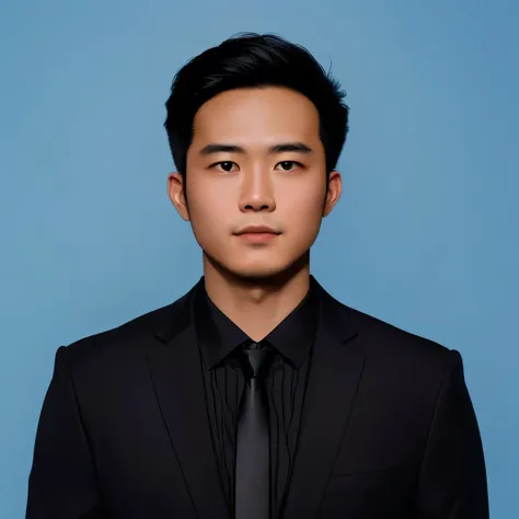 arafed asian man in a black suit and tie posing for a picture, professional profile photo, andrew thomas huang, headshot photo, ...