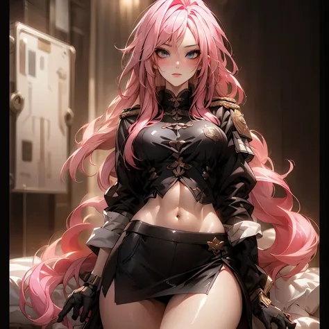 ((best quality)), ((Masterpiece)), (details:1.4), ((Enrich the picture，Masterpiece level quality)), Beautiful 8K CG artwork, 3d, HDR (high dynamic range), an image of a beautiful cyberpunk female, mature woman, future theme, cyberpunk, (( pink hair, long h...