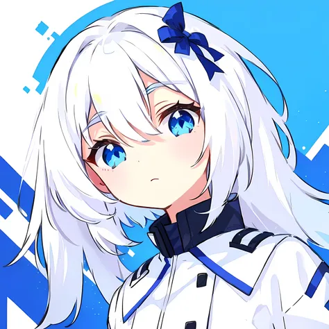 White hair, Blue eyes