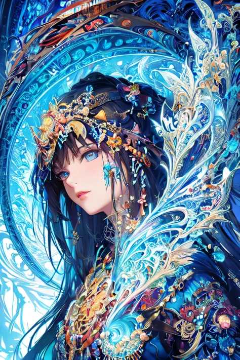 (masterpiece, top quality, best quality, official art, beautiful and aesthetic:1.2), (1girl), extreme detailed,(fractal art:1.3),colorful,highest detailed