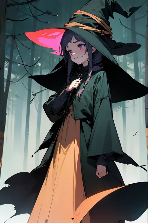 Female, Spooky background, Witch clothes, Forest backgrounds