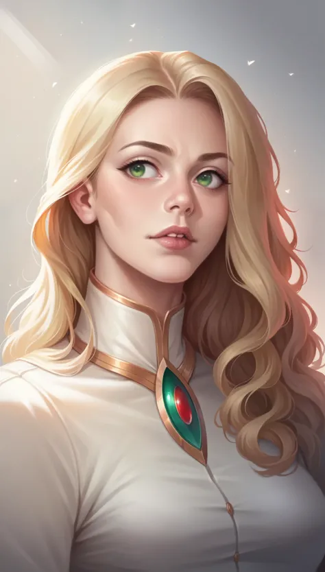 A beautiful blonde girl and boy with green eyes looking at each other, a handsome dark-haired boy with honey eyes in the middle, detailed facial features, beautiful eyes and lips, highly detailed, photorealistic, 8k, masterpiece, digital art, realistic lig...