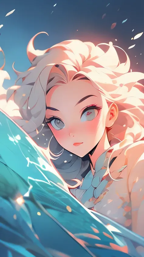 a woman with long hair and a fish tail in the ocean, loish |, jen bartel, by Andrée Ruellan, by Ryan Yee, loish art style, art contest winner on behance, rossdraws cartoon vibrant, trending on cgsociety art, 🌺 cgsociety, trending on artstation., by loish, ...