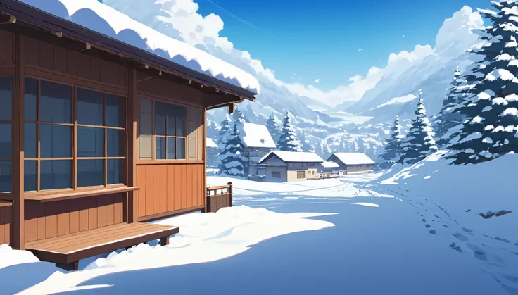 Lofi Winter Landscapes , Studio ghibli style