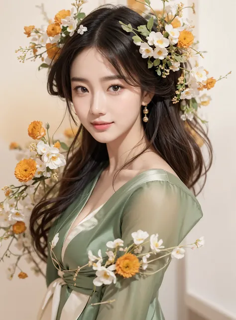 Her face looks like Yang Zi、Zhao lusi、Yang Mi、Michelle Chen、Gulnazar、Zhao Liying、Tang Yan、Li Qin、Tan Songyun,By Li Gerba、Li Yitong、White Deer、Yuan Bingyan、Chen Yuqi、Zhou Yutong、Zhao Jinmai actor combination，Typical oriental beauty.，Facial lines are soft an...