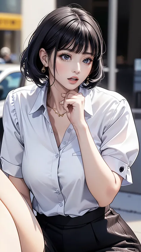 random office lady fashion,(Thin type),(large breasts),(random pose),(random hairstyle),(Cinematic scene,Highest image quality,(8K), Ultra-realistic, Best Quality, High quality, High Definition, high quality texture, high detailing, Beautiful detailed, fin...