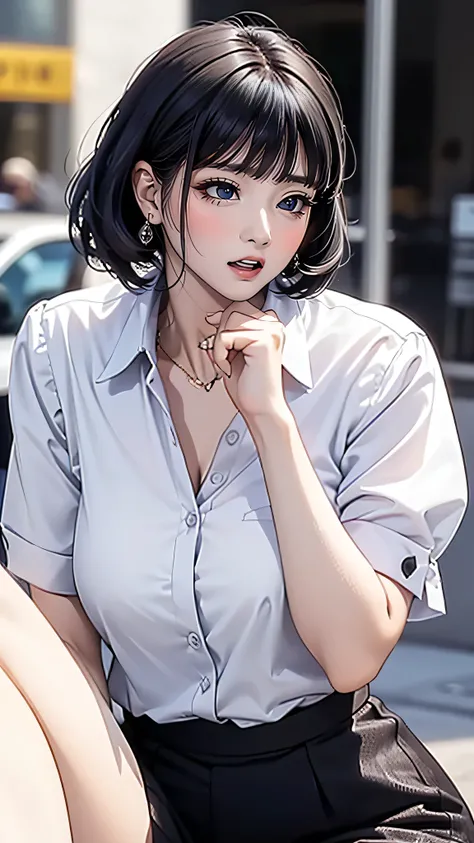 random office lady fashion,(Thin type),(large breasts),(random pose),(random hairstyle),(Cinematic scene,Highest image quality,(8K), Ultra-realistic, Best Quality, High quality, High Definition, high quality texture, high detailing, Beautiful detailed, fin...
