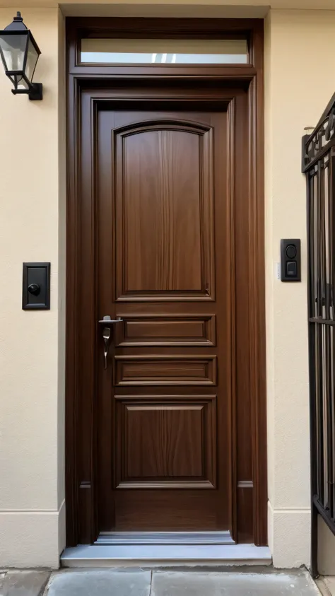 Door with a door sign