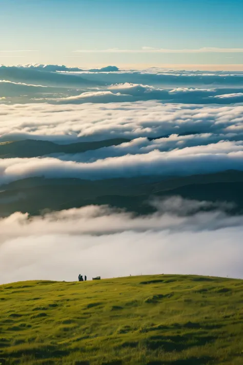 Grassland above the clouds