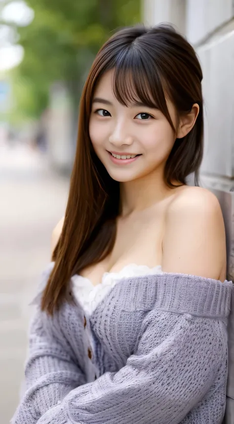 masterpiece,best quality,(Japanese girl),((Beautiful girl)),cleavage,(off shoulder:1.2),(perfect body beauty:1.2),(shy smile)