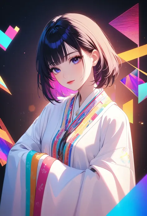 (masterpiece, best quality:1.3), 1girl, detailed face, black eyes, black hairs, smiley, pink hue cheek, beautiful detailed lips, long eyelashes, delicate facial features, expressive face, detailed skin texture, vibrant colors, cinematic lighting, soft focu...