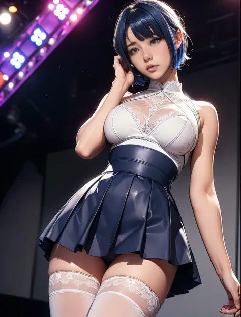 one girl, 빛me는 피부, 最High quality, (game CG:1.4), Navigation attention, A face and eyes with beautiful details,big 、small lingerie, Serious, big ample breasts、((最High quality)), (Very detailed), (Very detailed CG 統合 8k 壁紙), Very detailed, High resolutionのRA...