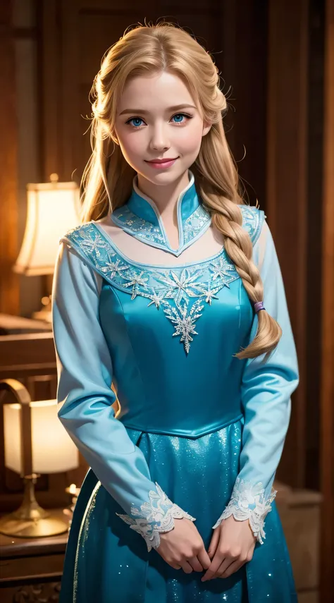 Anna of Arendelle, Anna from Disney&#39;s Frozen, high and sexy, proud face, perfect body, Provocative lingerie, beautiful, show breasts, huge breasts, high, sexy legs, bursting huge breasts, Wide hips, busty, sexy, huge breasts, happy.