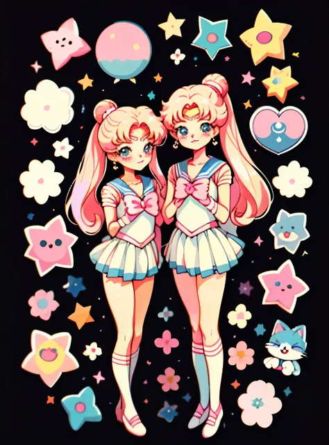 sailor girl characters in sailor suit posing for a picture, sailor moon!!!!!!!!, sailor moon style, by Sailor Moon, the sailor moon. beautiful, inspired by Sailor Moon, 1 9 9 0s anime, sailor moon aesthetic, 9 0s anime, 90s anime, classic shoujo, 1 9 9 0 s...