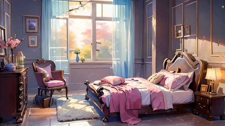 (((Best Quality))), (((masterpiece))), 8k, Girls Bedroom, Chinese style