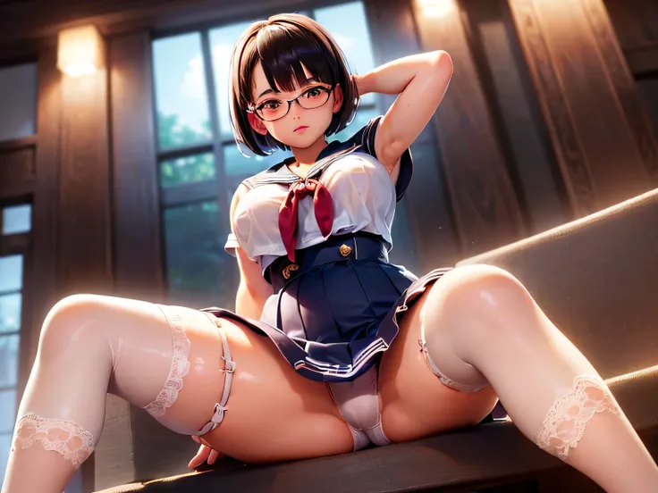 masterpiece, Best Quality, High resolution, Pixel perfect, Depth of written boundary, Beautiful Anime Girls, Beautiful art style, (Detailed face),((One Woman)),(Women only:1.1),(Solo photo:1.3),(Front view:1.5),(Shiny skin),(((Schoolgirl))),(((Sailor suit ...