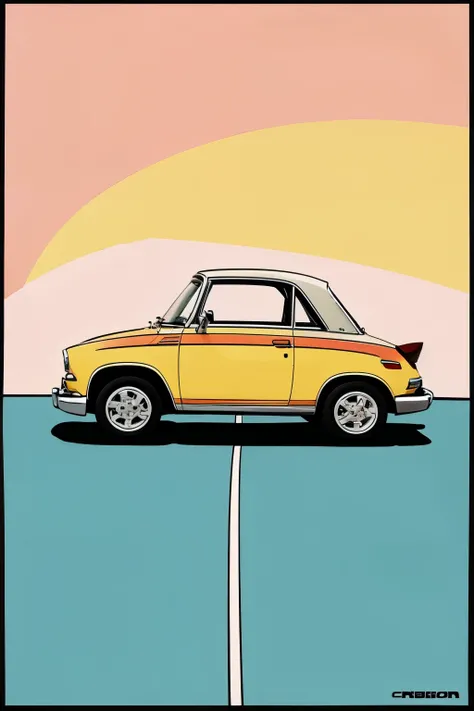 car, cartoon, simple, colorful