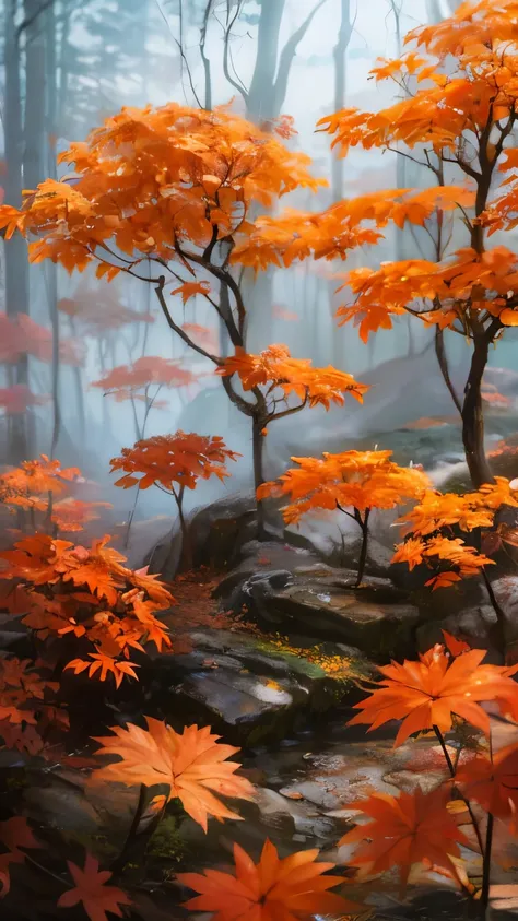 An ancient forest, Extremely refined、High-quality digital presentation, Reach 4K resolution. This work was featured on ArtStation for its sharp focus, Rich lighting changes, As well as a very complex and detailed central composition.. Inspired by artists l...