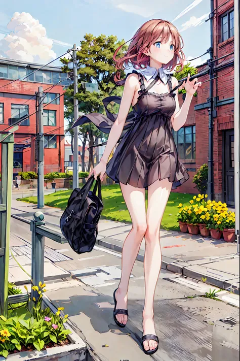  (anime:1.5), ((Best Quality)), (RAW Photos:1.2), (High resolution:1.3), (Professional photography:1.2), (chromatic aberration), (Best Quality:2.0), (Red face:1.3), (Realistic:1.5), 1 ,((Beautiful profile))，Rooftop，Overlooking the city， Precision small han...