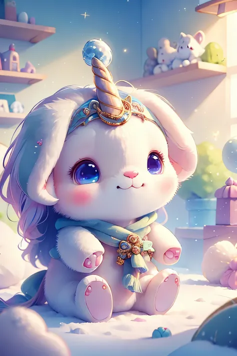 ((best quality)), ((masterpiece)), (detailed), unicorn,cute,character,stuffed animal,pretty,