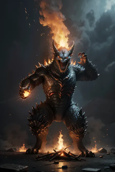 Create A Fire Kaiju