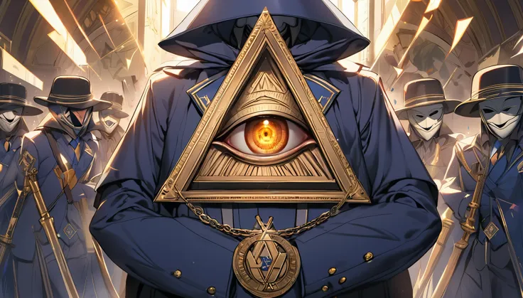 anonymous、anonymous、Eye of Providence、scared、High definition、high quality、Masterpiece、Freemasonry、Illuminati