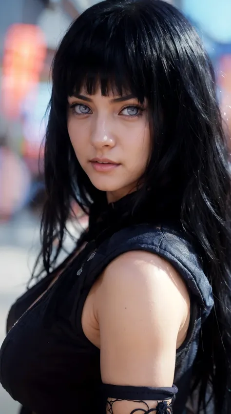 hinata hyuga, extremely realistic, very beautiful, sexy, Sensual, beautiful, black blue hair