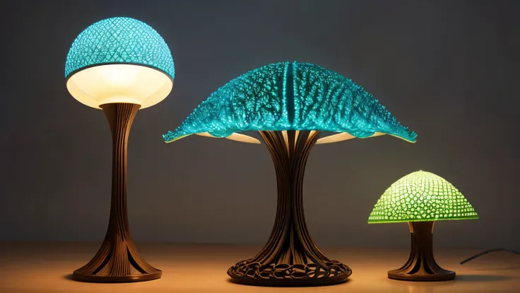 3D printed spore lamp 