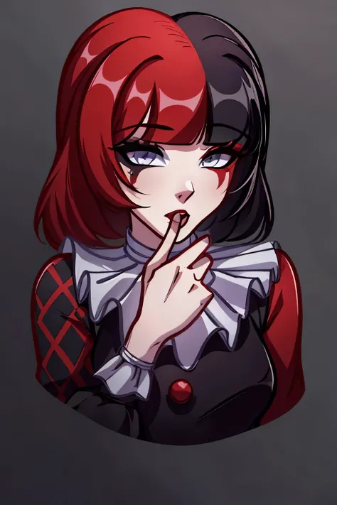 A beautiful, detailed vampire girl with striking two-tone hair, dramatic makeup, and piercing gaze, standing amongst the moody, atmospheric scenery of the World of Darkness, masterfully rendered in high-resolution, 8K quality, with ultra-realistic, photore...