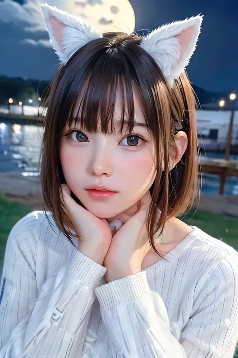 (8k、RAW Photos、Best Quality、masterpiece:1.2)、(Realistic、Photorealistic:1.3)、 Realistic skin texture、Ultra-high resolution、(Faithfulness: 1.4)、Ultra-detailed skin、Ultra-high resolution、Beautifully detailed face、girl、solo、cute、Idol face、(Baby Face:1.4)、 (Hea...