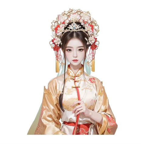 There is a woman in Chinese costume holding a fan, palace , Girl wearing Hanfu, ancient Chinese Princess, A beautiful fantasy queen, chinese empress, Chinese Princess, Peking Opera, Ancient Asian Dynasty Princess, A beautiful artwork illustration, Wearing ...