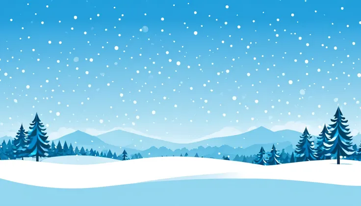 snowfall flat vector background wallpaper landscape