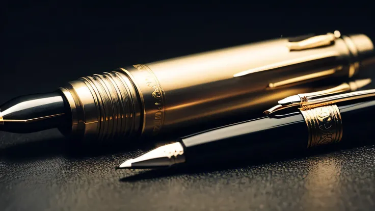 A beautiful black fountain pen, recent photo