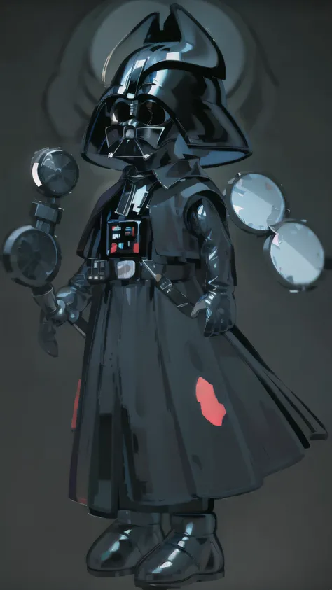 high quality, human, darth_vader suit suit masterpiece, simple background, full body, black eyes, solid oval eyes, outline