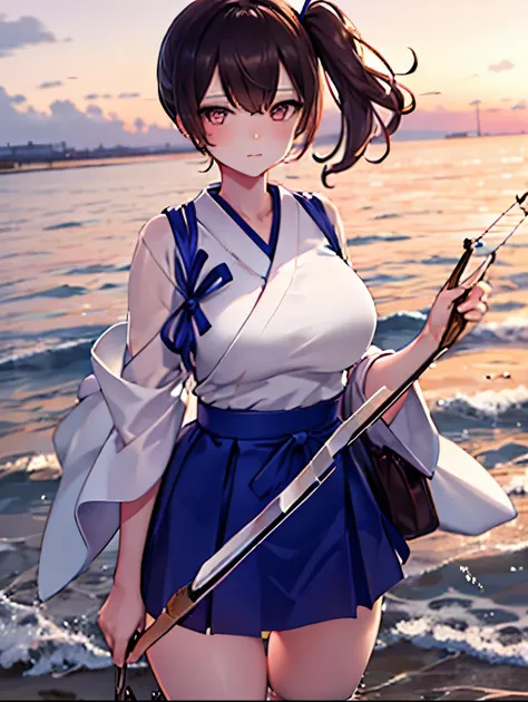 masterpiece, best quality, integrated scenery, integrated background, extremely delicate and beautiful, meticulous details, good composition, , cute face, perfect face, perfect hands,  Kaga(Fleet Collection),highest quality, masterpiece, High resolution,ki...