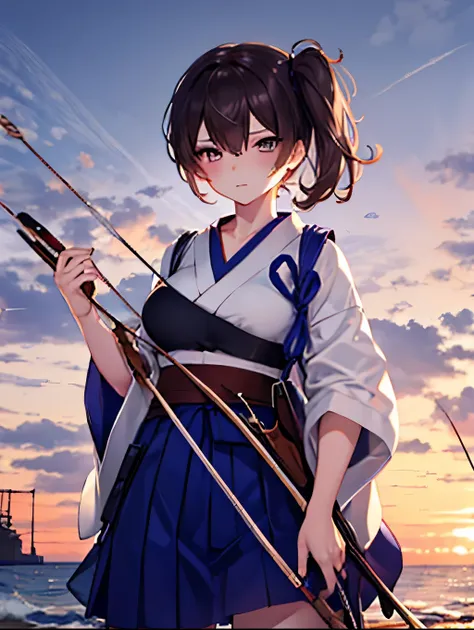 masterpiece, best quality, integrated scenery, integrated background, extremely delicate and beautiful, meticulous details, good composition, , cute face, perfect face, perfect hands,  Kaga(Fleet Collection),highest quality, masterpiece, High resolution,ki...