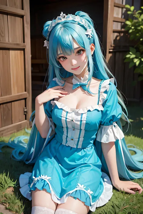 Princess Slime(Monster Girls) Slime Girl　Another world　ータ カーリー 青い髪 cute ファンタジー　Long boots　Medieval Fantasy　　Attractions Middle Ages　Sexual harassment　cute　Two Slime Palaces　Basement Action Style　Increases sexual desire