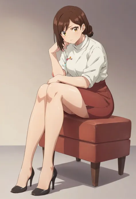 takasakiminami, high heels, sitting