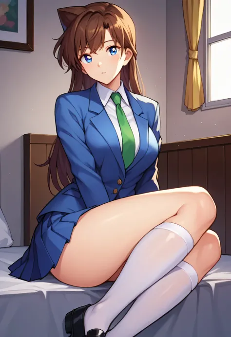 score_9, score_8_up, score_7_up, score_6_up, break, ranmoridcxl, blue eyes, brown hair, long hair, bangs, medium breasts, blue j...