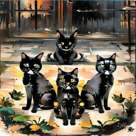 Lots of black cats