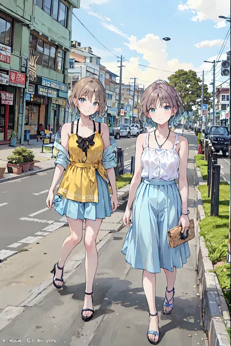 Yo Watanabe, Yu Watanabe, Brown Hair，Shortcuts，Messy Hair，Short braided hair，Neat，Slender beauty，A dignified posture，Small chest，Beautiful feet，Her captivating grey-blue eyes shine like stars，Vibrant colors,Beautiful Eyes,A delicate smile,Textured Skin,The...