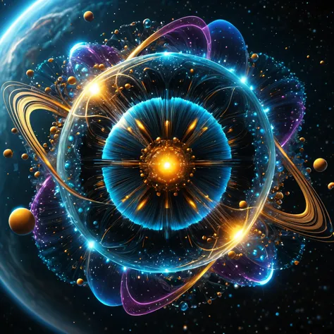 A stunning quantum image, (best quality,4k,8k,highres,masterpiece:1.2),ultra-detailed,(realistic,photorealistic,photo-realistic:1.37), abstract