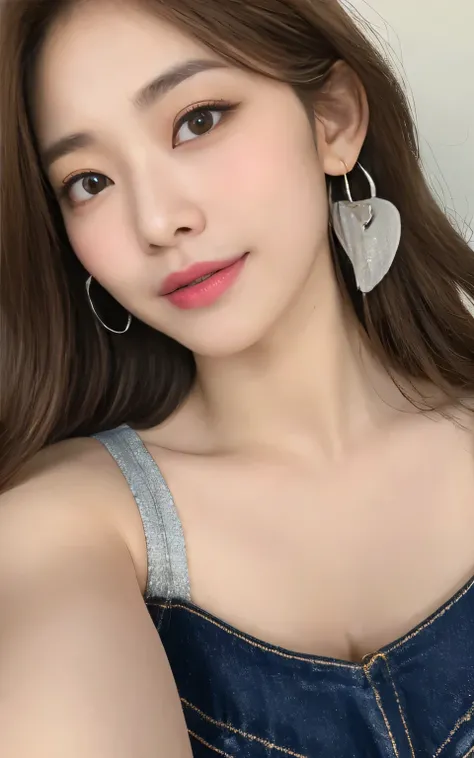 (Best Quality、16K high resolution, Very detailed, MasterpieceLive Shooting, Realistic:1.5, Hyperrealism:1.5, Sharp focus, So delicate and beautiful, The finer details, Bust Shot), , Height: 160cm, 50kg, Bust: 84cm, Waist 59cm, Hips 86cm, Heart-shaped face ...